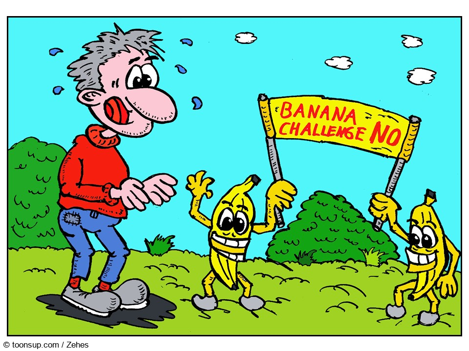 Cartoon: Banana challenge news 1