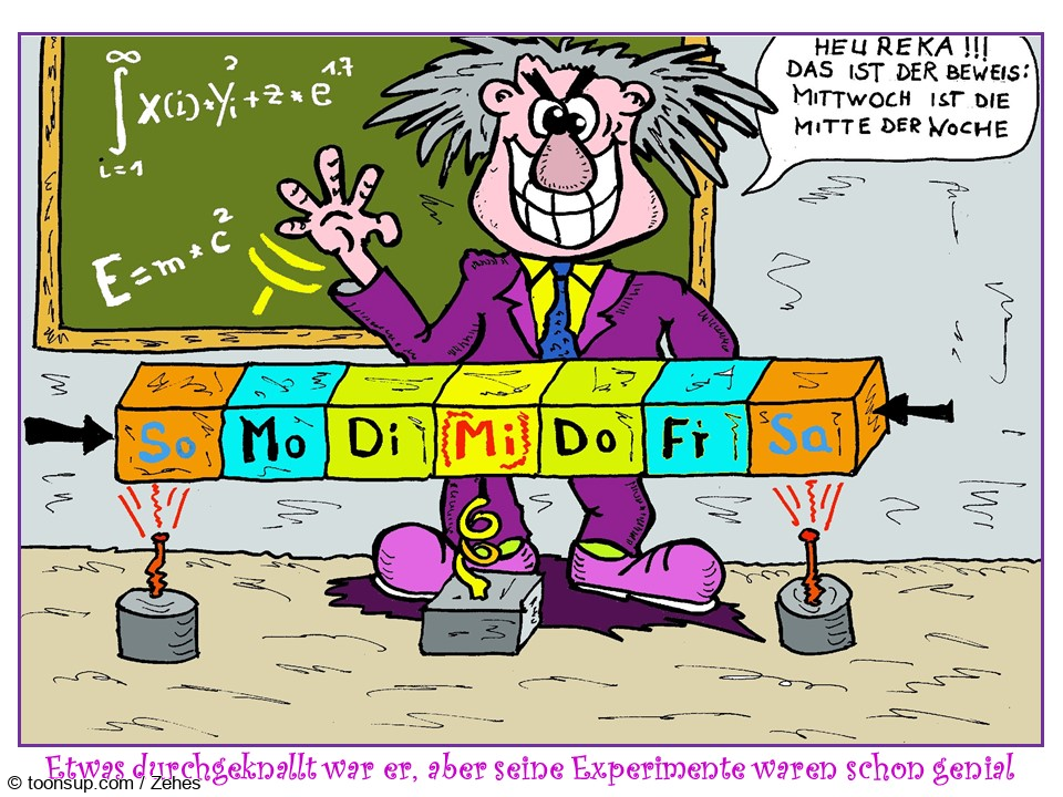 Cartoon: Mittwoch - Wochenmitte? 1