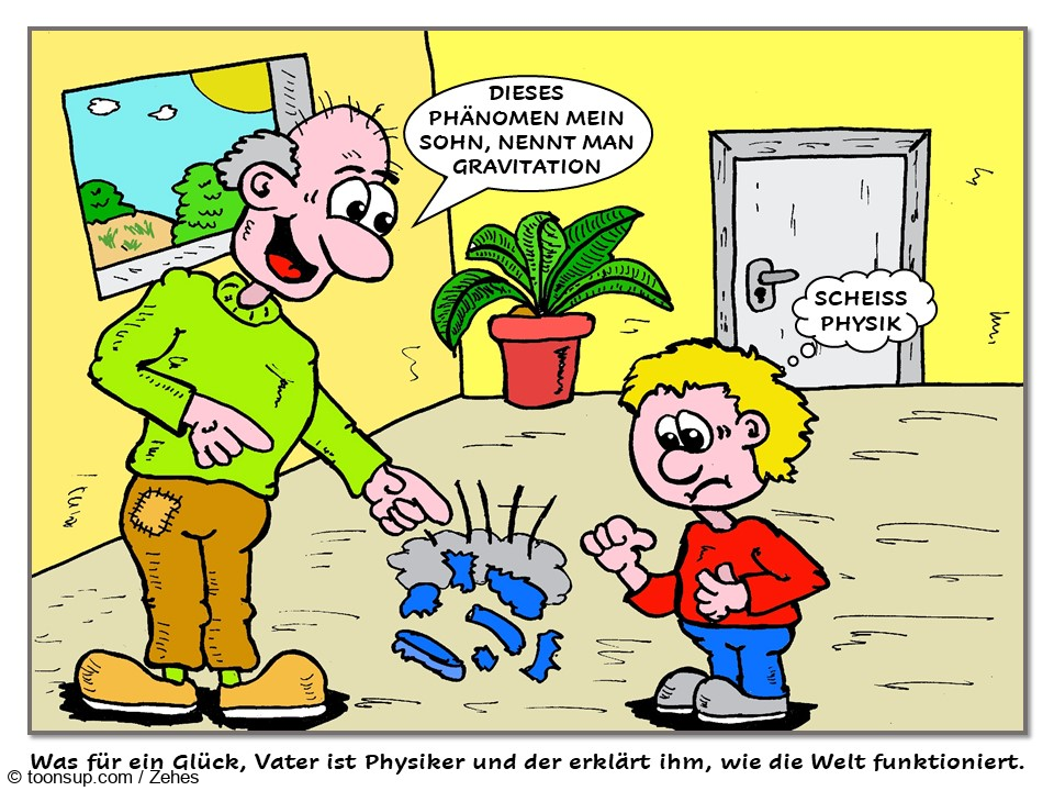 Cartoon: Physik im Alltag 1