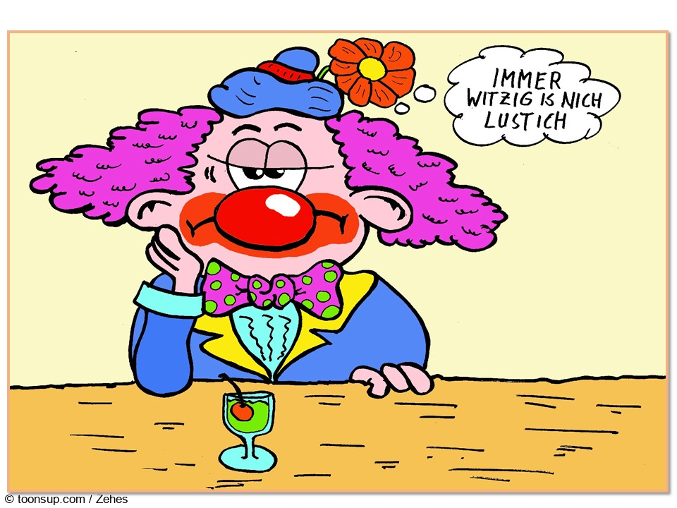 Cartoon: Gedanken eines Clowns 1