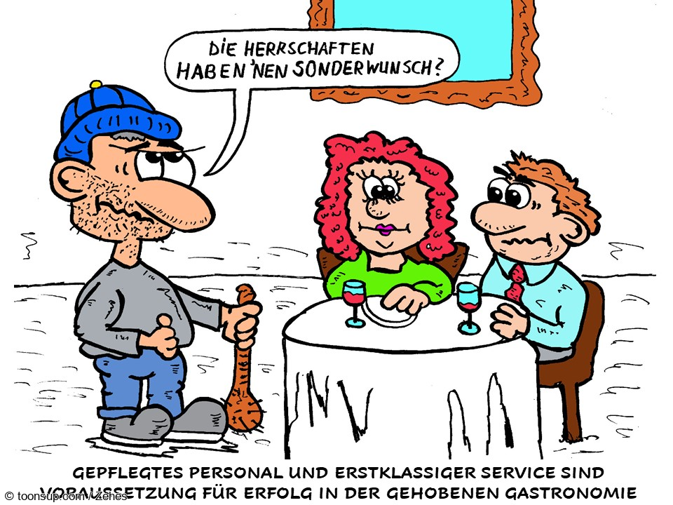 Cartoon: Spitzengastronomie 1