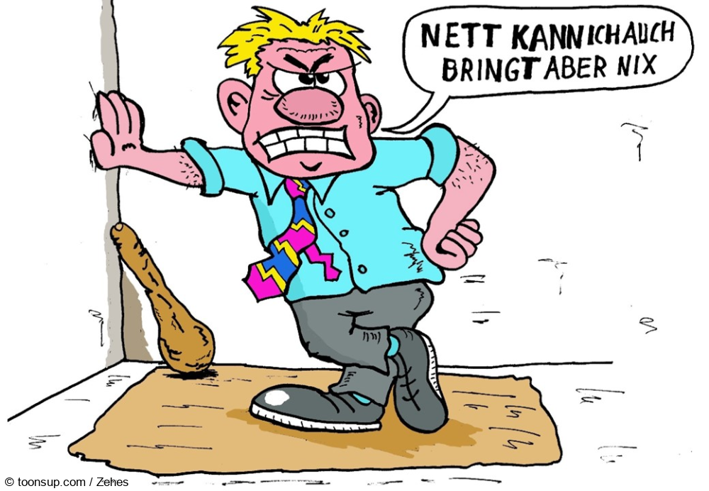 Cartoon: Nett? Na logo 1