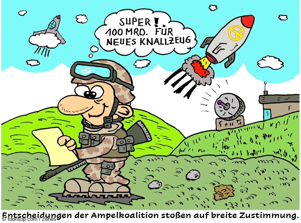 Cartoon: 100 Mrd. Sondervermögen 1