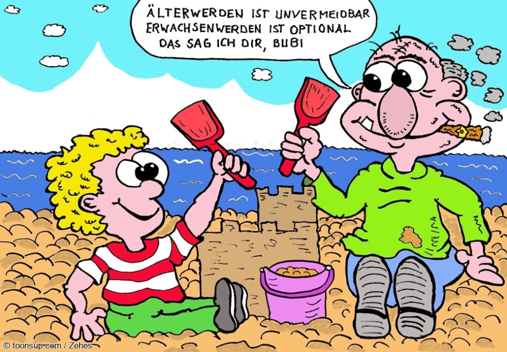 Cartoon: Opa und Enkel 1