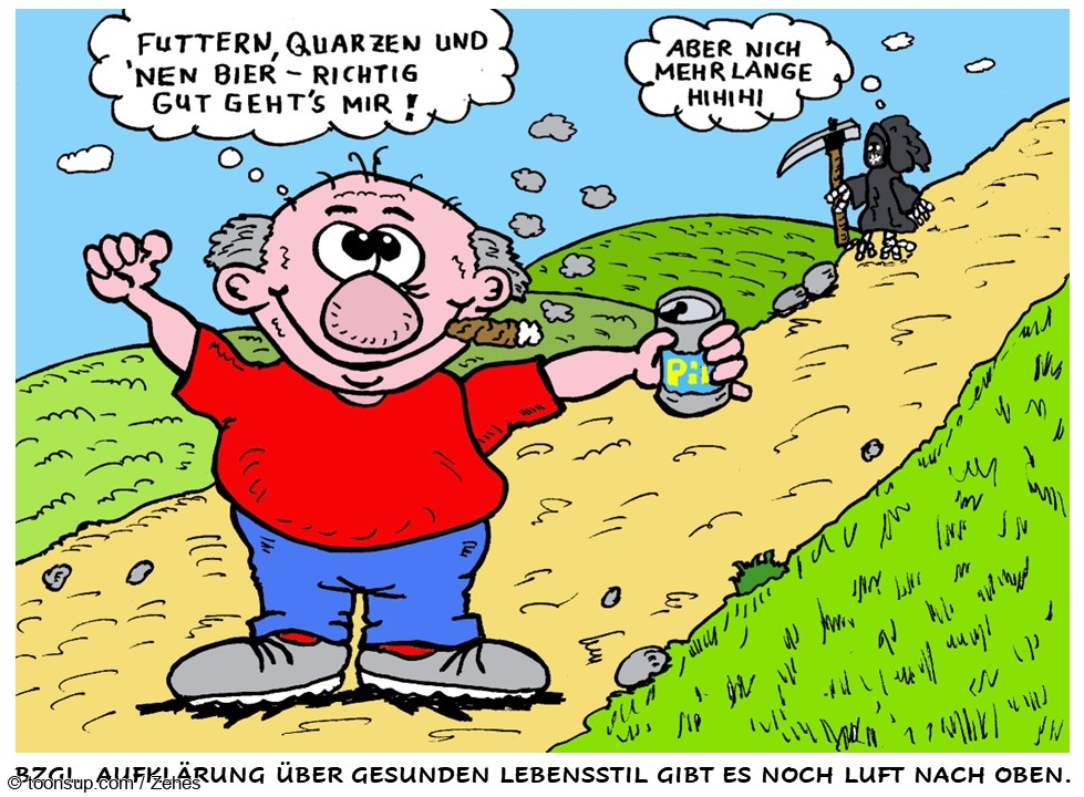Cartoon: gesund leben 1