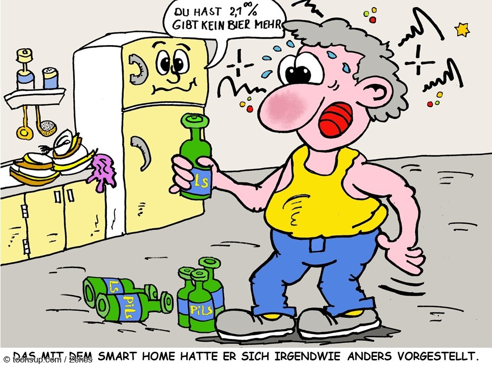 Cartoon: Die Zukunft: Smart Home 1