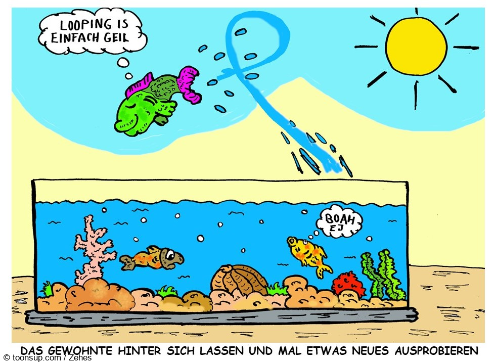 Cartoon: Mal was Neues ausprobieren 1