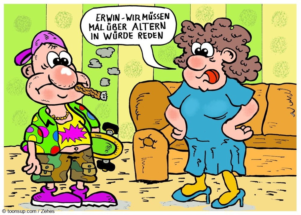 Cartoon: Älter werden ist nich einfach 1