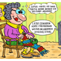 Oma bereitet sich vor