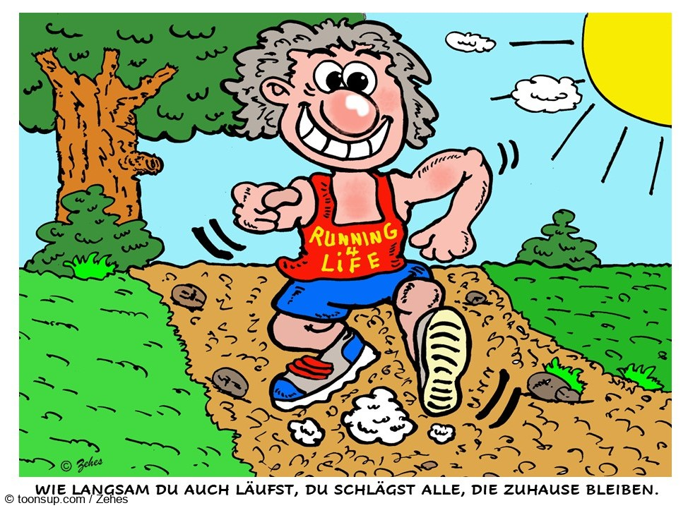 Cartoon: Laufmotivation 1