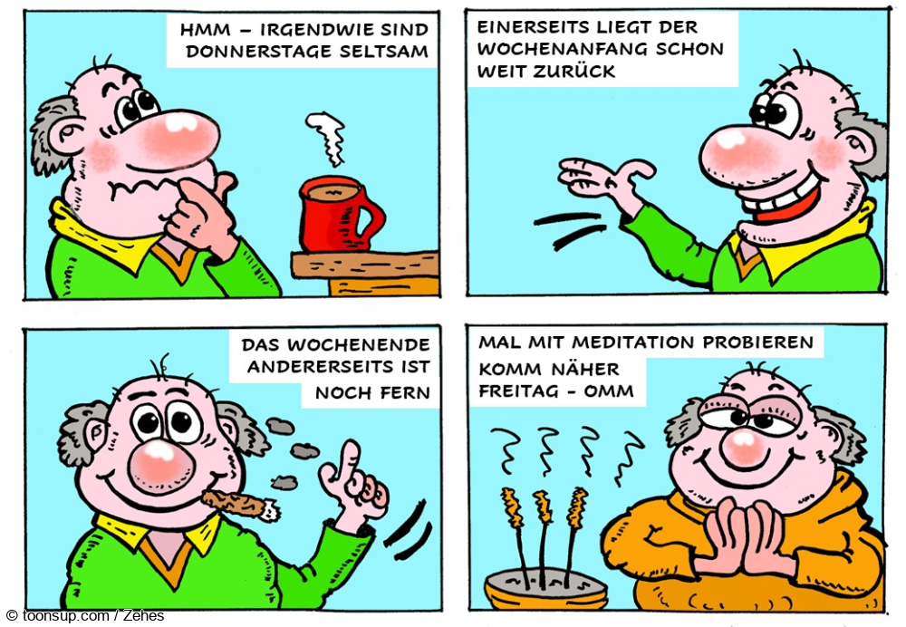 Cartoon: Nachdenken über Donnerstag 1