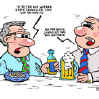 Männer beim Bier