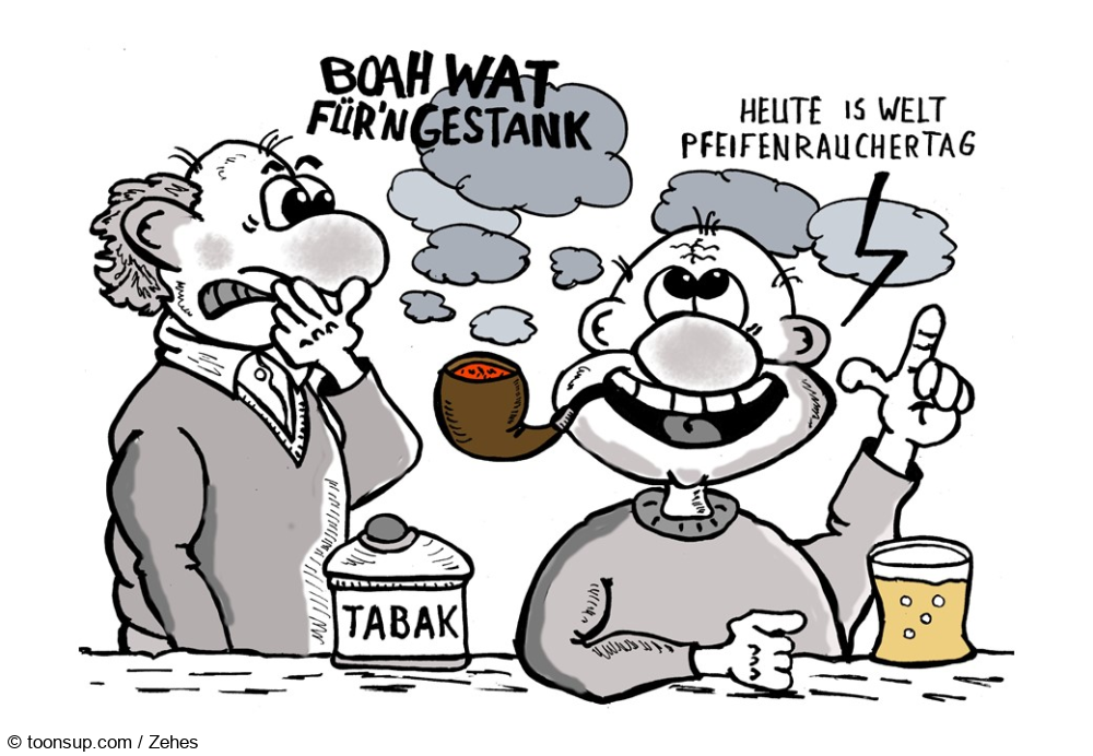 Cartoon: 20. Februar Weltpfeifenrauchertag 1