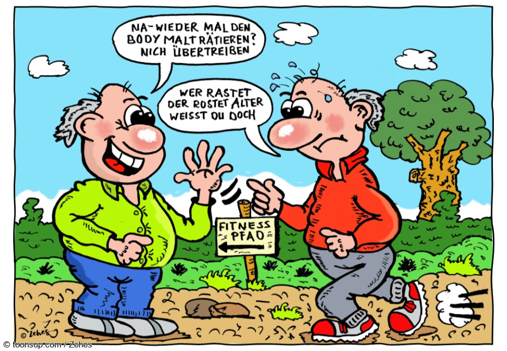 Cartoon: fit und mobil 1