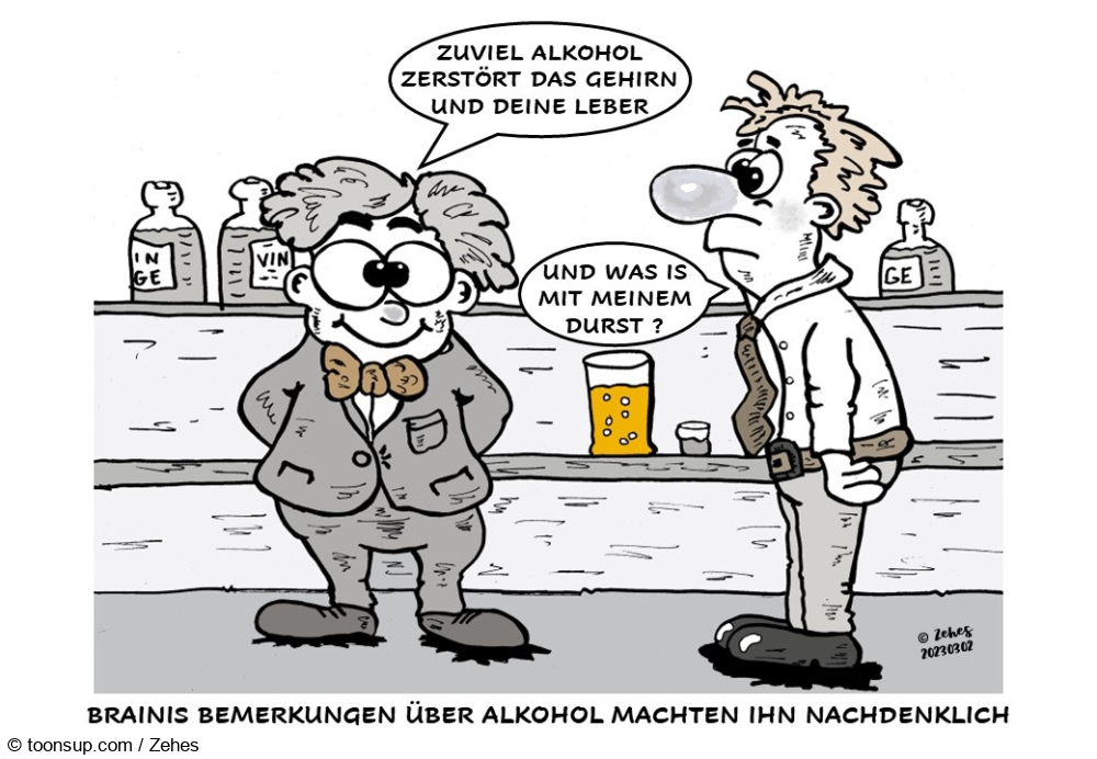 Cartoon: Gesundheitshinweis 1