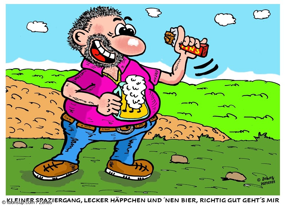 Cartoon: Spaziergang 1
