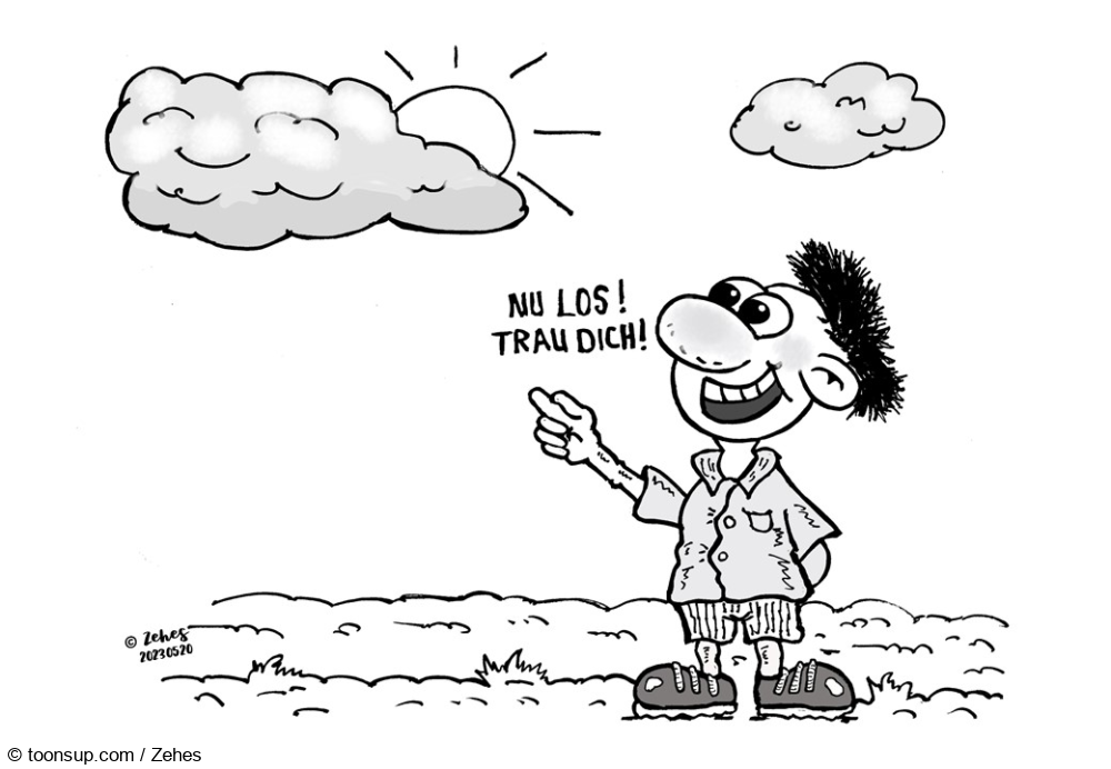 Cartoon: Ermutigung 1