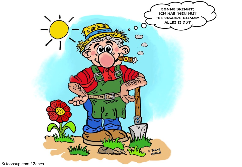 Cartoon: Gärtnern macht glücklich 1