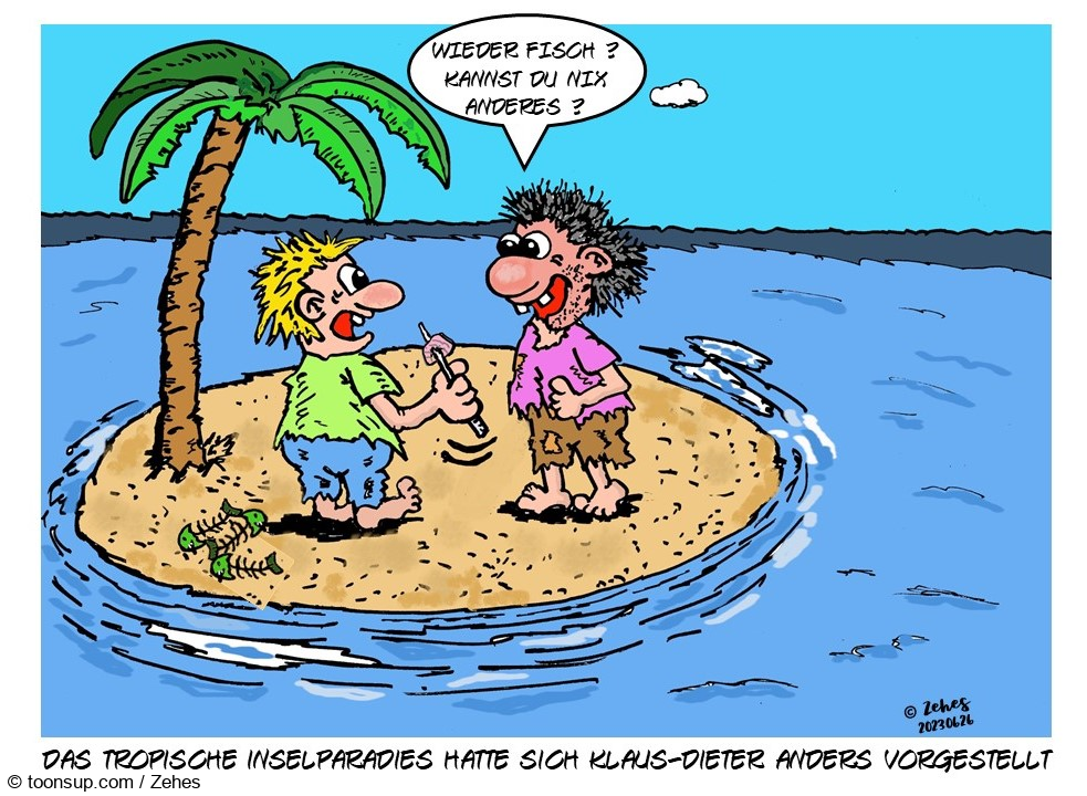 Cartoon: Neulich im Inselparadies 1