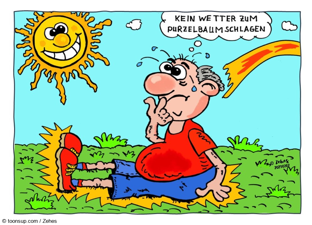 Cartoon: sonnig und warm 1