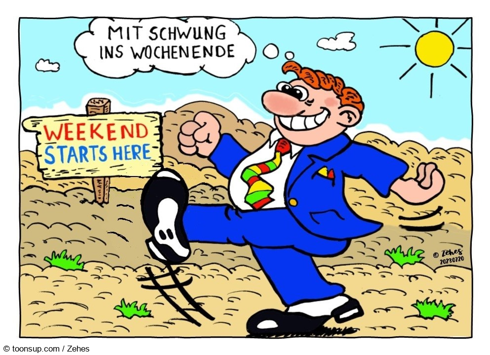 Cartoon: Wochenende beginnt 1