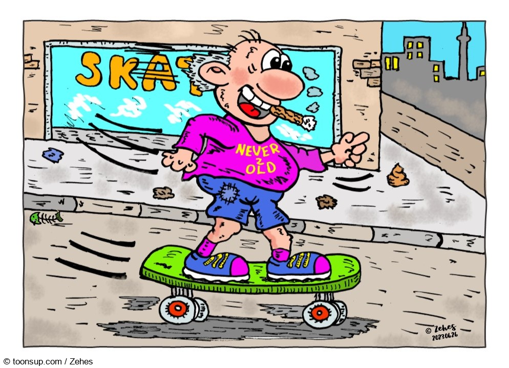 Cartoon: Altern beginnt im Kopf 1