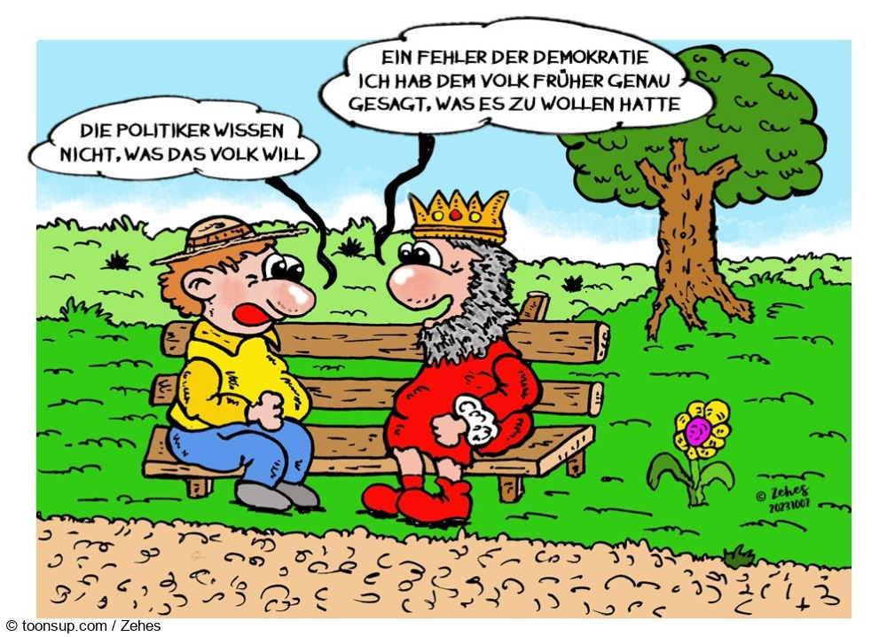 Cartoon: Politik und Bürgerwille 1