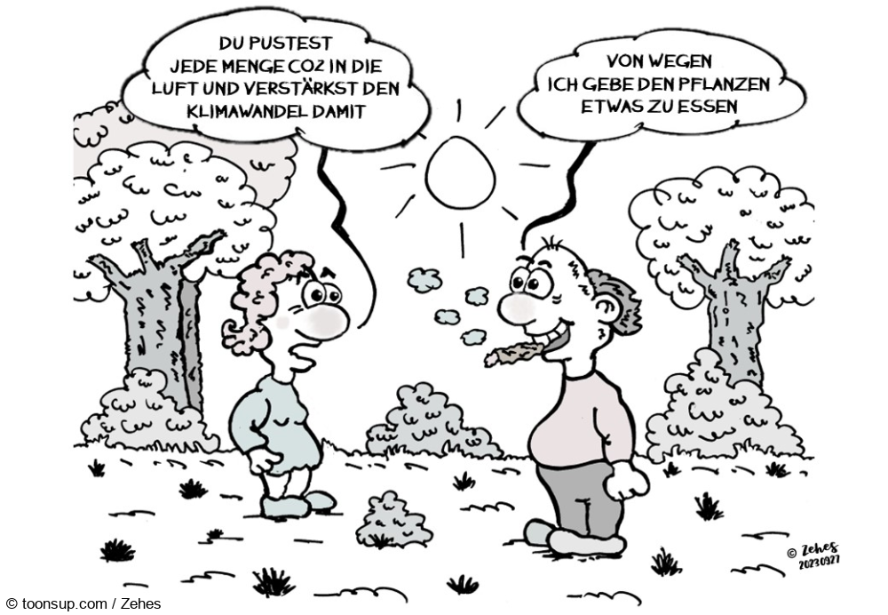 Cartoon: unterschiedliche Sichtweise 1