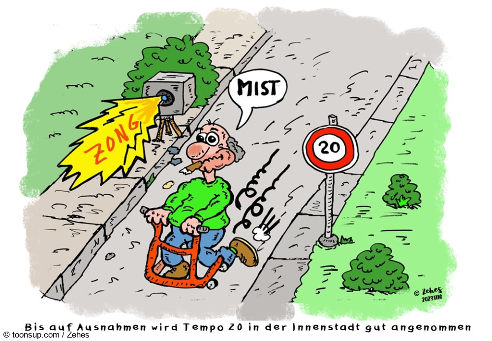 Caricature: Modernes Verkehrskonzept 1
