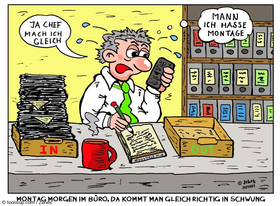 Cartoon: Wochenbeginn 1