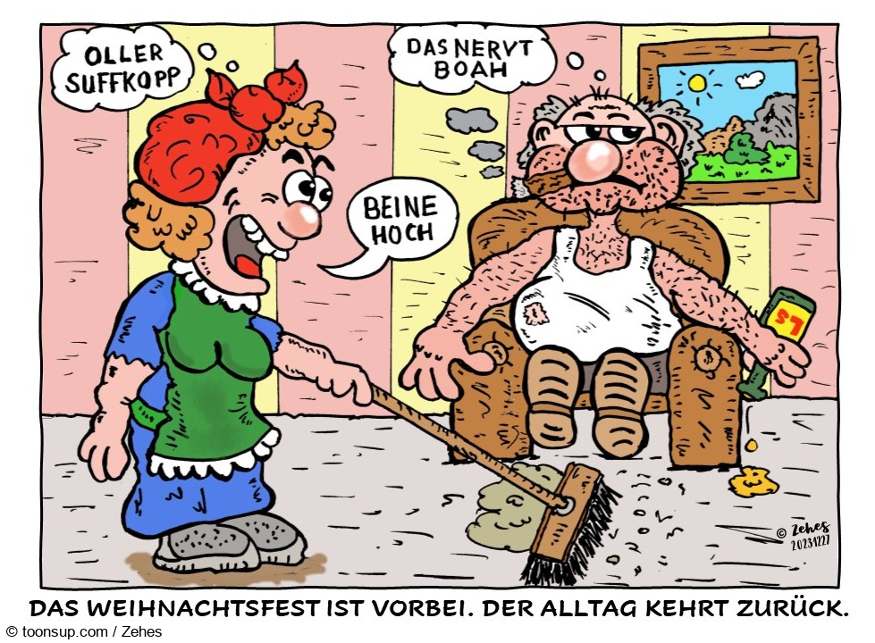 Cartoon: Das Fest ist vorbei 1