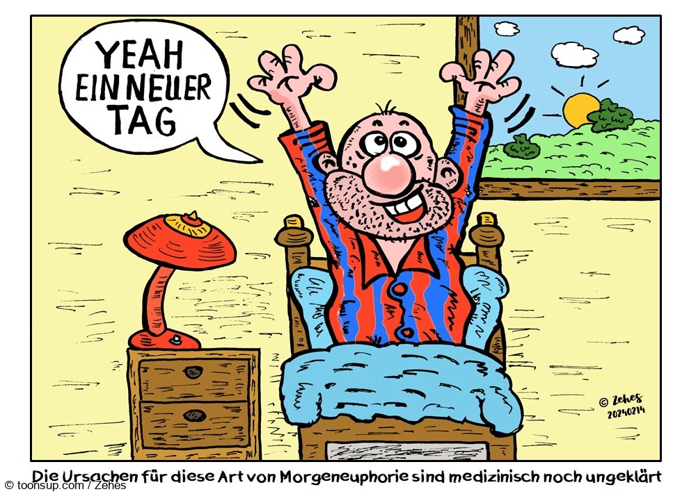 Cartoon: Euphorie am Morgen 1