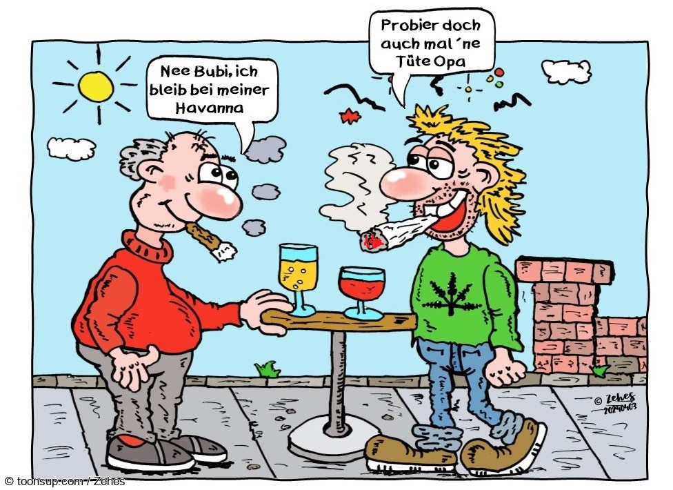 Cartoon: Kneipengespräch 1