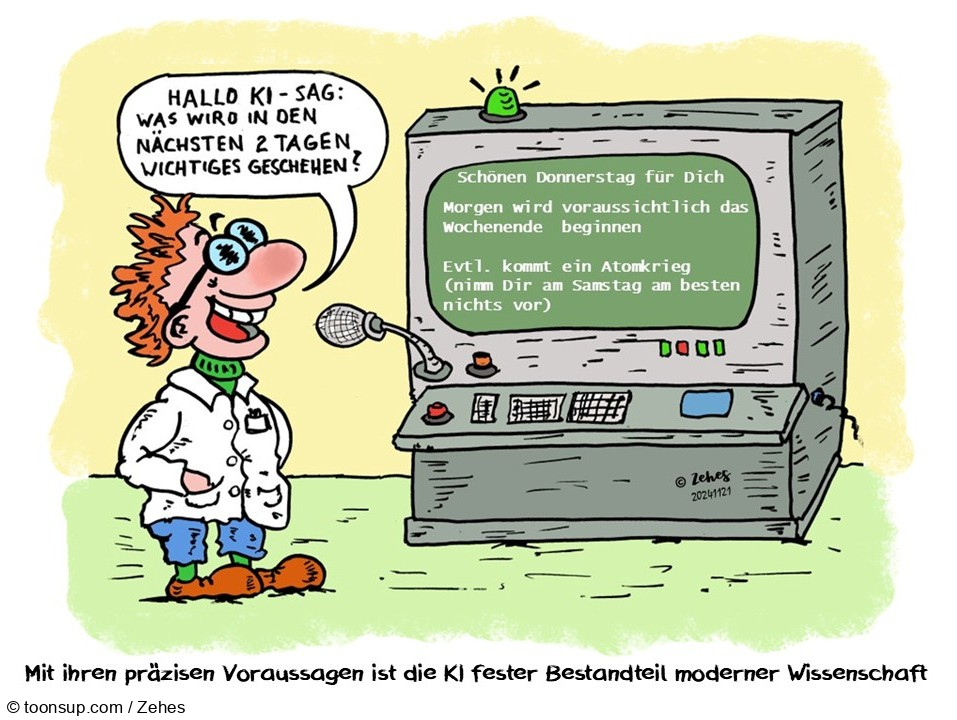 Cartoon: Moderne Wissenschaft 1