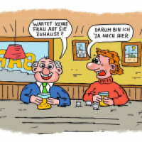 Männer beim Bier