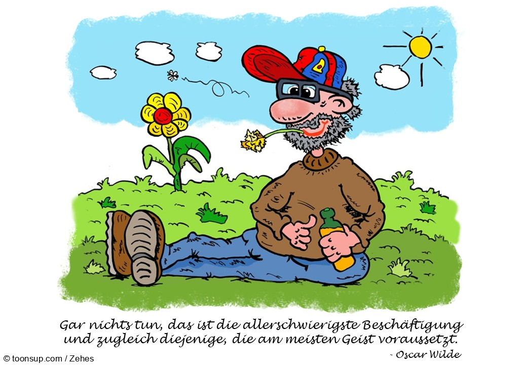 Cartoon: Die Kunst des Nichtstuns 1