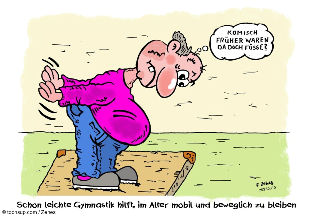 Cartoon: Fit im Alter 1