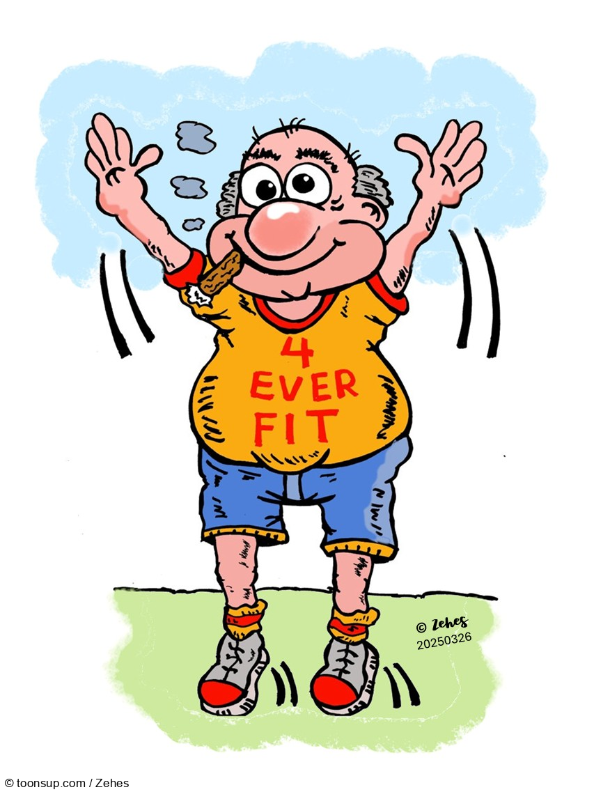 Cartoon: Fit im Alter 1