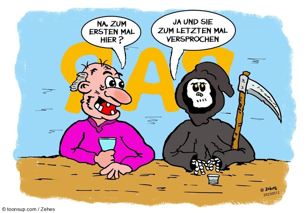 Cartoon: Man kommt ins Gespräch 1