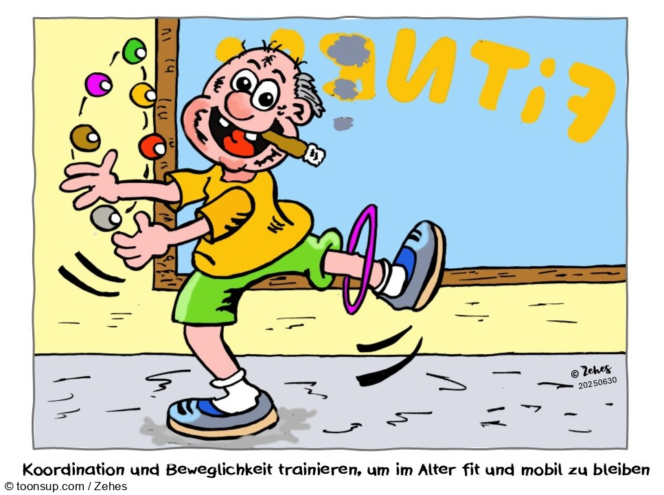 Cartoon: Fit im Alter 1