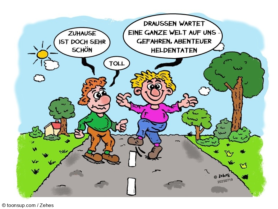 Cartoon: Draussen 1