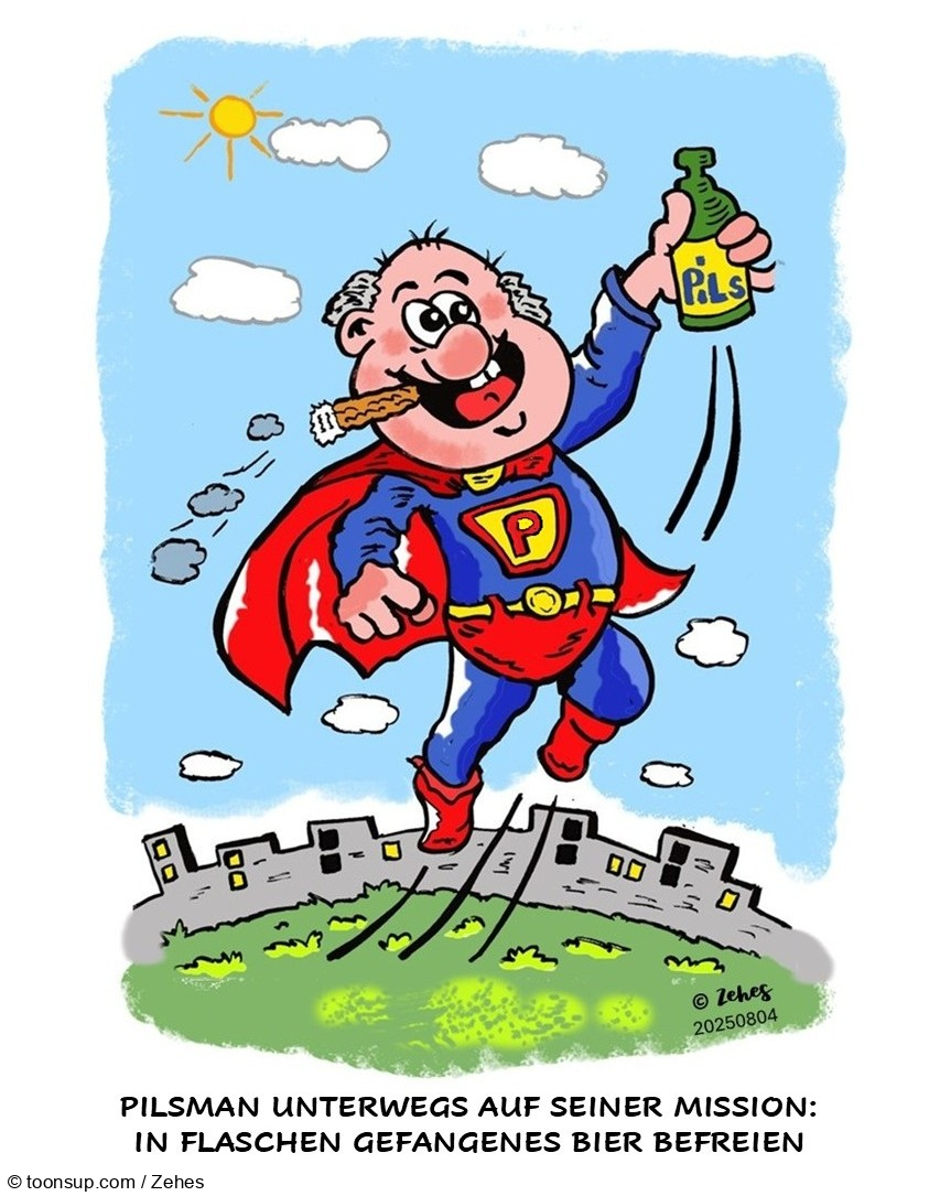 Cartoon: Superhelden unermüdlich 1