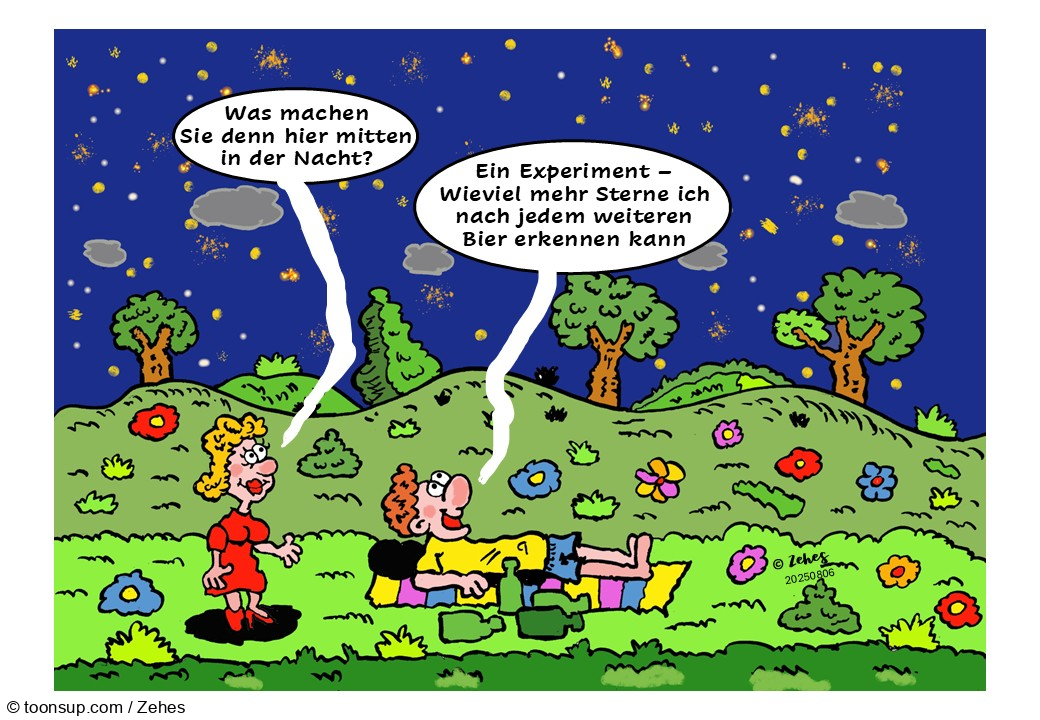Cartoon: Sag mir wieviel Sternlein ... 1