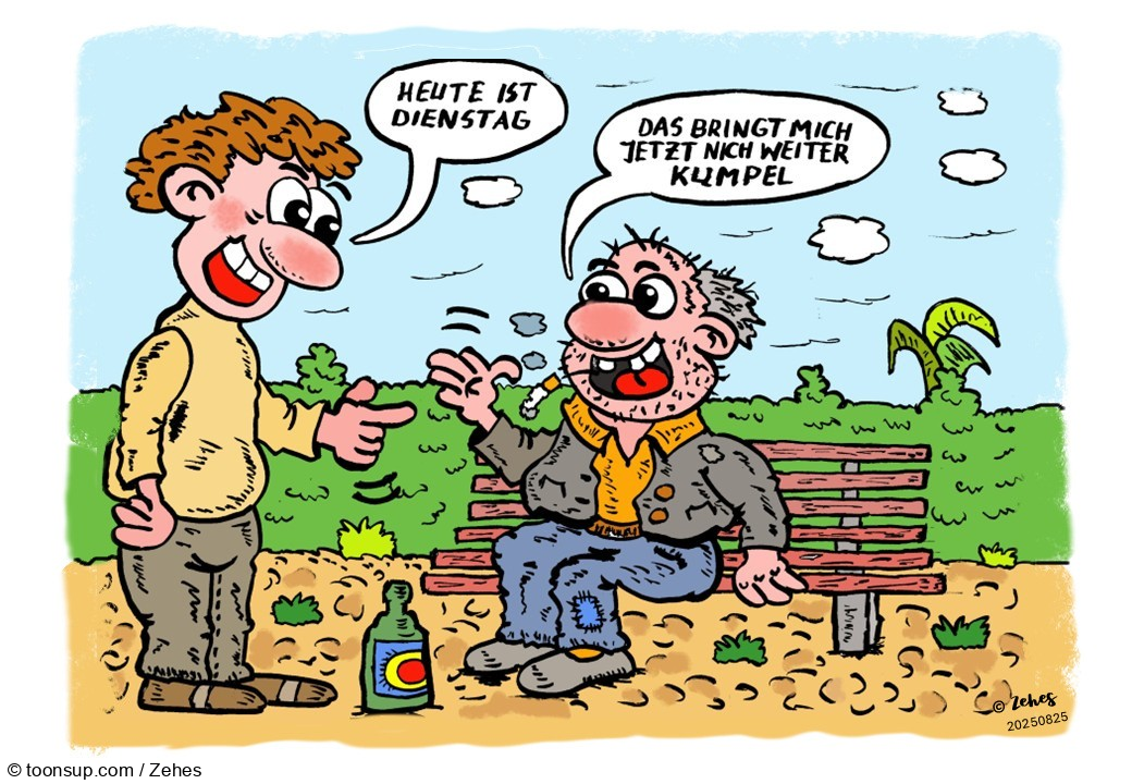 Cartoon: Begegnung im Park 1