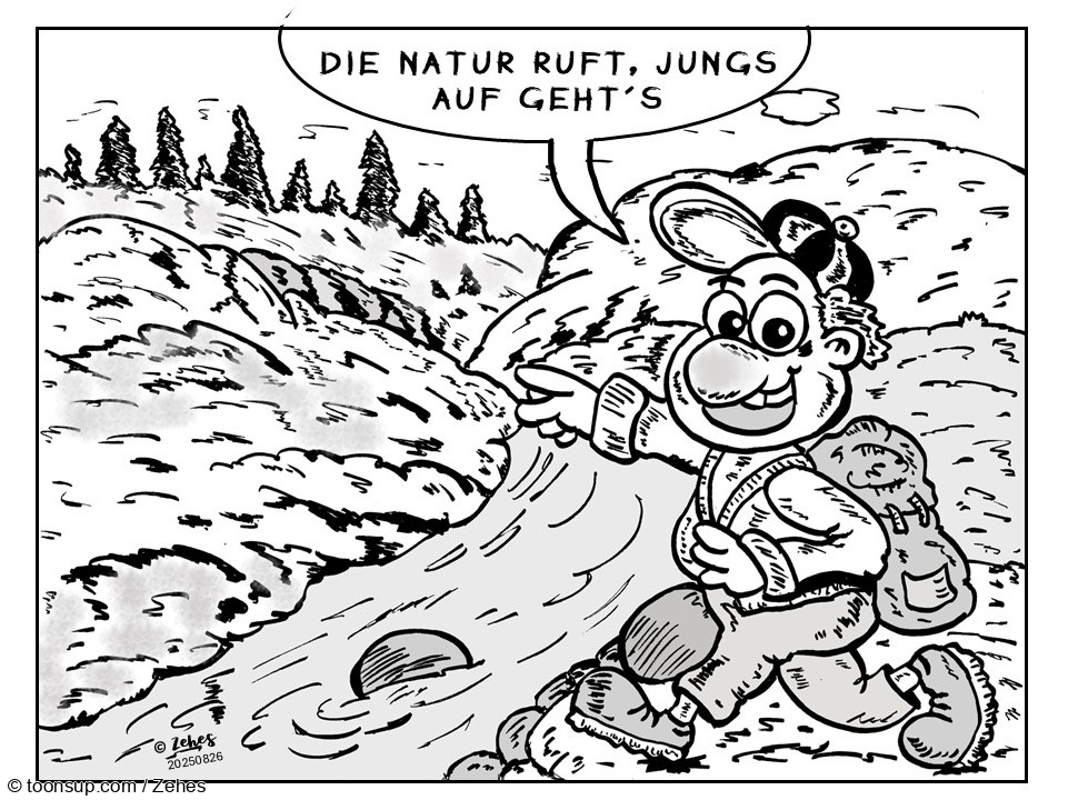 Cartoon: Draussen unterwegs 1