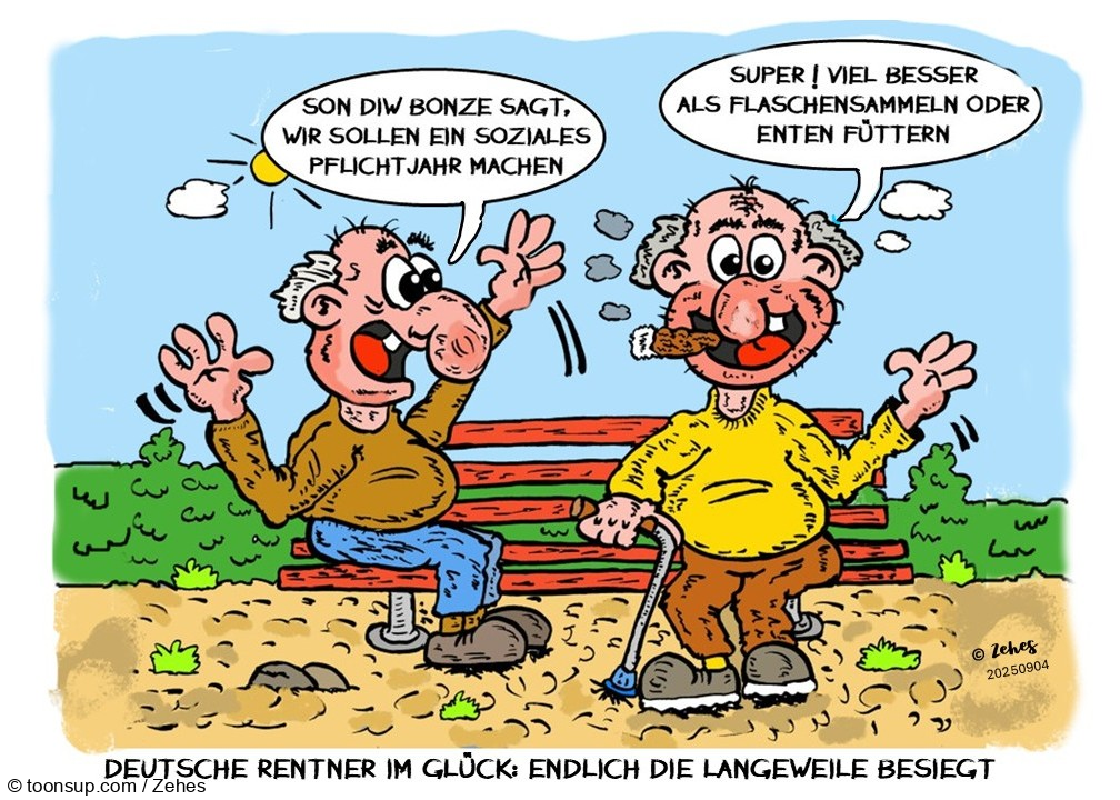 Caricature: Soziales Pflichtjahr 1