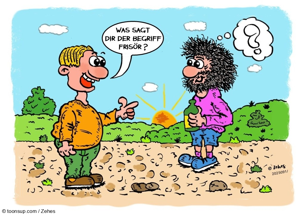 Cartoon: berechtigte Frage 1