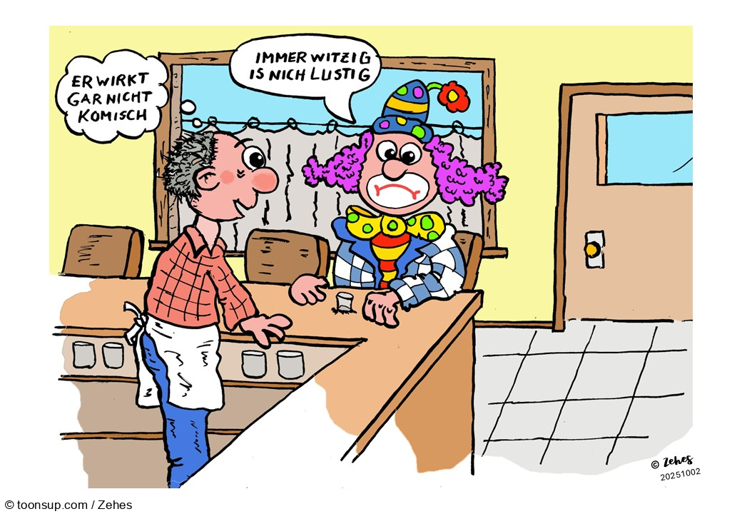 Cartoon: Bargespräch 1