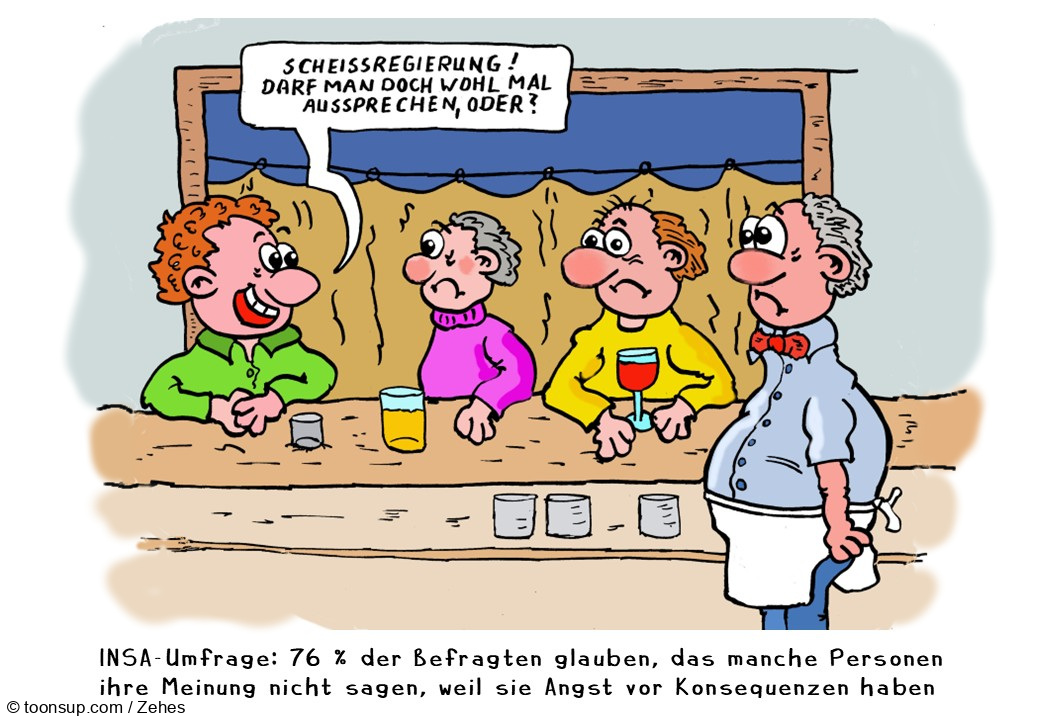 Cartoon: Aktuelle Umfrage 1