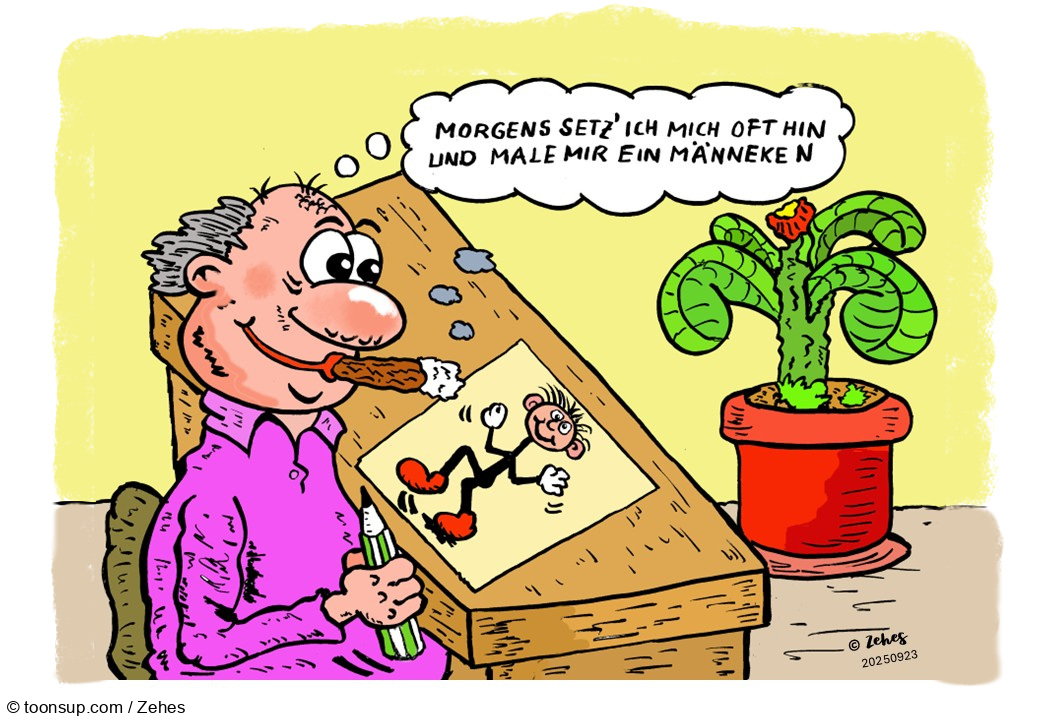 Cartoon: Lieblingsbeschäftigung 1
